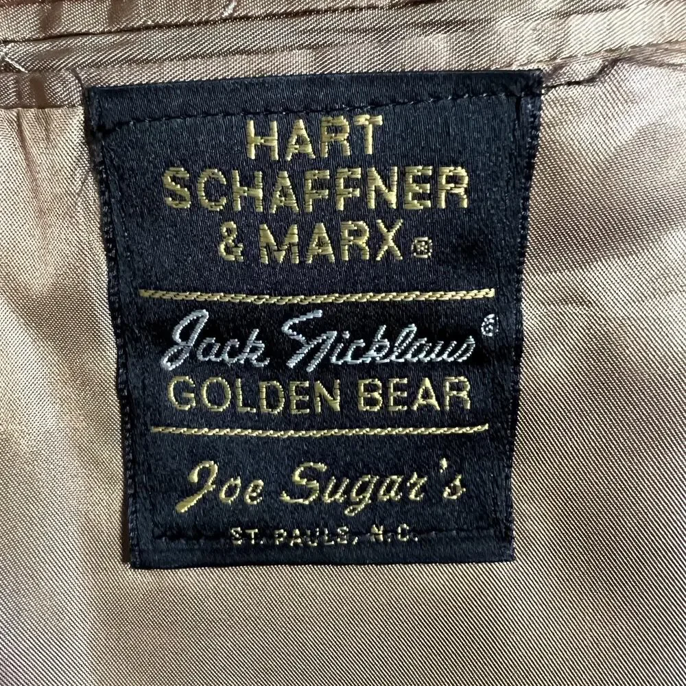 Vintage Hart Schaffner Marx Blazer Mens 46 48 Jack Nicklaus Golden Bear Golf 90s